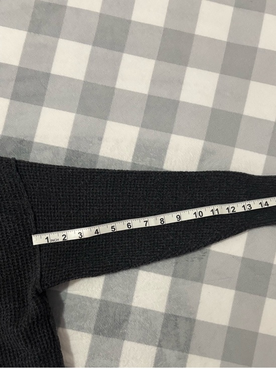 aerie Charcoal Crewneck Waffle Knit Sweater - Picture 5 of 5